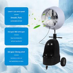 High Pressure Spray Fan Outdoor Water Spray Cooling Fan Portable Commercial Industrial Misting Mister System Heavy Duty Evaporativo Humidifier Air Cooler