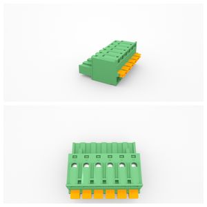 5.08mm Pitch Galvanized PCB Spring Terminal Block Connector 300V/10A