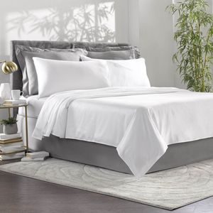 Wholesale Oeko Tex Home Textile Snow White Breathable and Woven Plain Style Organic 100% Bamboo Satin Fabric