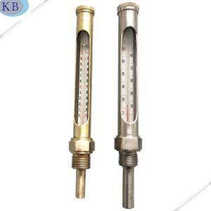 Industrial Glass Thermometer in Metal Protection