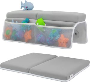 Baby Elbow Rest Pad Set Thickest Bathtub Kneeler Pad Ideal Bath Kneeling Pad Bath Toys Organizer Bath Knee Pad with Memory Foam