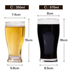 Wholesale Beer Glass Custom Logo 16oz Glass Cup Beer Glass Drinking Glass