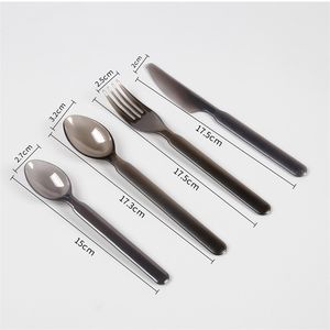 Disposable Plastic Cutlery Tableware Set PS Knife, Fork and Spoon for Camping Tableware Disposable Melamine Plastic Kitchenware Cutlery Flatware Parties Factory