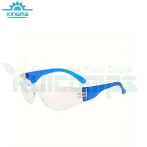 Clear Lens Blue Safety Glasses Protective Eyewear, Polycarbonate Impact Resistant Lens