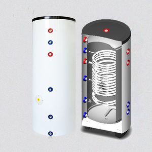 Heat Pump Water Tank with Coil Exchanger