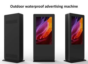 Shopping Mall High Brightness Waterproof Stand Alone 55 65 Capacitive LCD Screen 4K Outdoor Floor Standing Digital Signage Totem