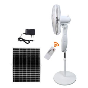 Compact Portable Powerful USB Solar Electric Standing Fan with Remote Control