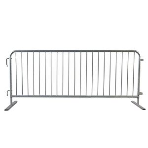 OEM Customized Crowd Control Temporary Barrier Fence with Base Feet Removable Steel Barricade for Event Safety Construction Site Public Gathering Protection