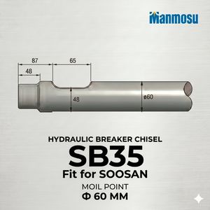 Manmosu Replacement Moil Point Tool for Soosan Sb35 Breaker
