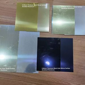 0.50mm Thick Gold Color Anodizing Mirror Aluminum Sheet for Interner Decoration Panel Making