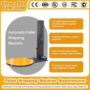 Heat Shrink Roll POF PE Film Strapping Packaging Sealing Rotary Arm Inline/Online Self-Propelled Wrapper Automatic Pallet Wrapping Machine Manufacturer