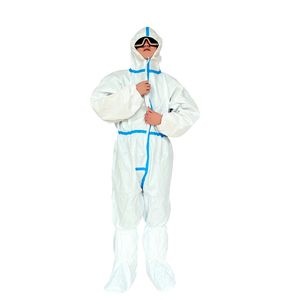 Cheap But High Quality Discounts for Large Amounts with Tape Stick Disposable Protective Workwear Jumpsuit PP/PE SMS Microporous Breathable Non Woven Coverall