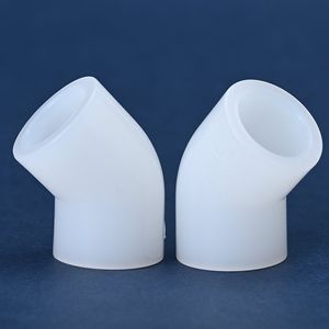 Chemical Grade PVDF 45-Degree Elbow Fitting for Fluid Transfer