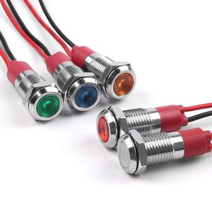 Durable 6mm Metal LED Indicator Light for Multiple Voltages