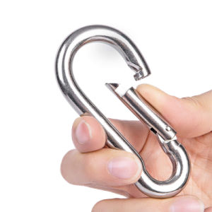 Huiding Metal Stainless Steel 304/316 Straight Spring Snap Hook Carabiner Hooks