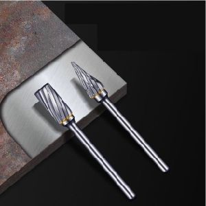 Tungsten Carbide Rotary Files 1/8" Shank, Single Cut Cylindrical Radius End Rotary Burrs Tool 3mm Dia, for Die Grinder Drill Bit Alloy Steel Hard Metal Carving