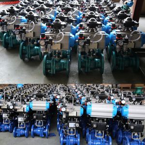 Pneumatic Actuator Flanged Ball Valve with Actuator DN50