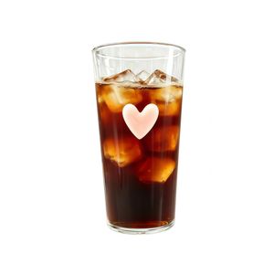 Heart High Borosilicate Aesthetic Beverage Cup Glass Drinking Glassware for Coffee Juice Milk Gift