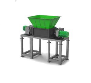 High Capacity Heavy Duty Rubber Tire Cardboard Plastic Metal Double Shaft Shredder