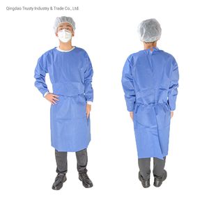 OEM Services Accepted SMS Fabric Disposable Clothing Hospital Coverall Safety Surgical Gown Sterile Surgical Gowns