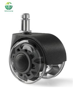 High Quality Transparent PU Silent Swivel Caster Wheels 2 Inch Wear-Resistant Furniture and Office Chair Casters