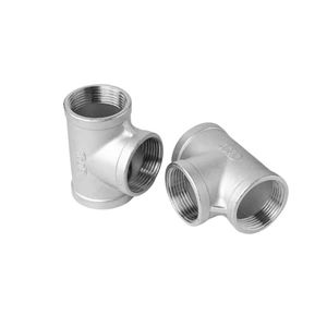High-Quality Stainless Steel Tee with Female Threaded Connection