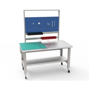 Heavy-Duty Stainless Steel Mobile Workbench for Industrial Labs
