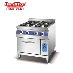 Commercial Restaurant Catering Equipment Cooking Range 4 Burner Gas Range Cooker Gas Stove Kitchen Equipment with Gas Oven