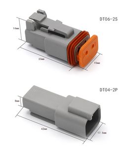 Auto Car Electrical Deutsch Series Waterproof Connector Male Female Adaptor with Copper Contacts 2p/3p/4p Male Pin 4p Female Pin