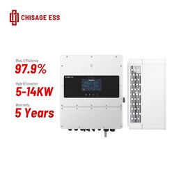 Chisage Ess 5000W 5kVA Three Phase Grid Tie Hybrid PV Inverter with IP65 Protection Degree for Solar Panel System