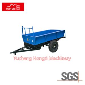 7cx 1-2t Single Axle Utility Agricltural Machine Tractor Farm Usage Hydraulic Dump Tipping Trailer