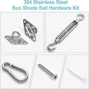 Premium 304 Stainless Steel Garden Shade Sail Hardware Kit