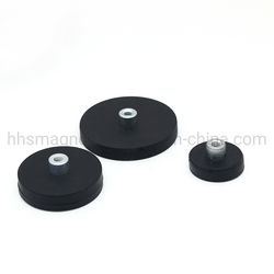 High Performance Magnetic Materials Rubber Coated Pot Magnet