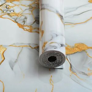 PVC Marble Wallpaper Waterproof for Bathrooms