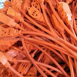 Mexico Outdoor  6-50FT 2x Conductor  Extension Power Cable, Orange Color, CCA conductor