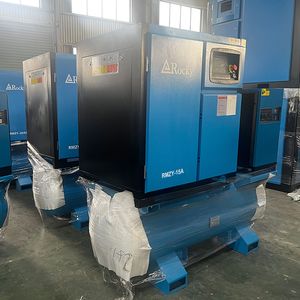 Rocky 11kw 16bar 15HP Portable Laser Cutting Screw Air Compressor with Air Dryer Tank Filter