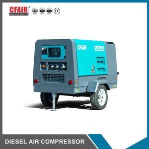 Cfair 275 Cfm 7 Bar Diesel Powered Portable Air Compressor with Good Price