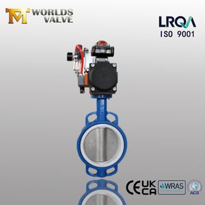 Single Acting /Double Acting Pneumatic Actuator Operator Pin Type Wafer Butterfly Valve