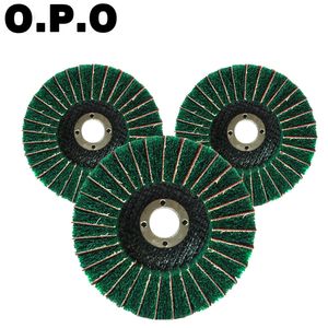 4inch Non Woven Flap Wheel Disc Scouring Pad with Sanding Cloth for Metal Polishing