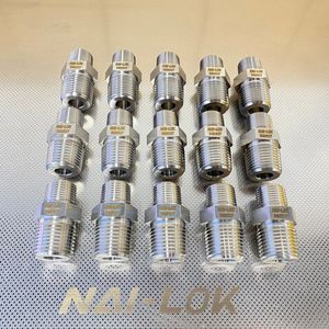 Nailok SS316 NPT Thread Pipe Fittings Nipple 1/4 1/2 Inch 10000psi Stainless Steel Adapter for Gas System
