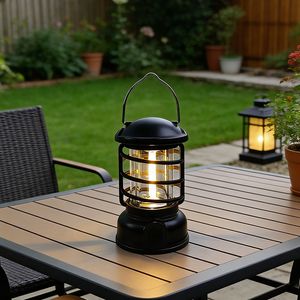 Retro Portable COB LED Camping Lantern for Backpacking, Camping, Power Outage