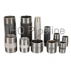Gas and Liquid Pipeline Connections Stainless Steel Carbon Steel Pipe Nipple Barrel Nipples with NPT Threaded