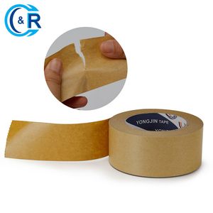 Non-Reinforced Self Adhesive Gummed Kraft Paper Packing Tape for Heavy Duty Shipping Writable Strong Adhesive Brown Carton Box for Moving and Storage