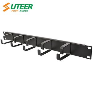 1u Cable Management Panel with 5 Metal D-Rings