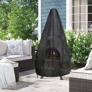 Fireplace Cover Chimney Protector Waterproof Windproof Oxford Cloth for Garden Patio Wyz15309