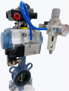 Carbon-Steel Low-Flow-Resistance Durable Butterfly Pneumatic Valve for Hygienic Media Handling