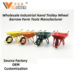 Heavy Duty Steel Construction Garden Wheelbarrow with Pneumatic Wheel