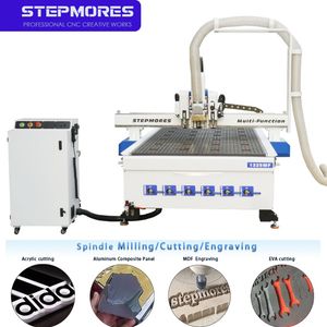 Multi-Tools Oscillating Knife V-Cut CCD Camera Atc Spindle CNC Router Cutting Machine