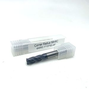 HRC58 4 Flute CNC Carbide Corner Radius End Mill for Metal Cutting