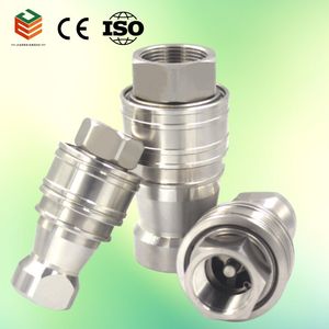 Stainless Steel Hydraulic Quick Coupling, Bsp / NPT Thread Quick Connect Coupler for Hydraulic System